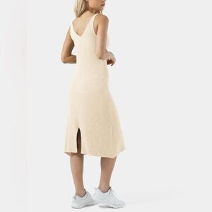 NEW Halara Ecru Everyday Split Hem Midi Strap Chill Dress-Admire, Size M